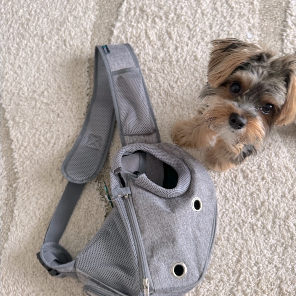 Gray Dog Sling Carrier